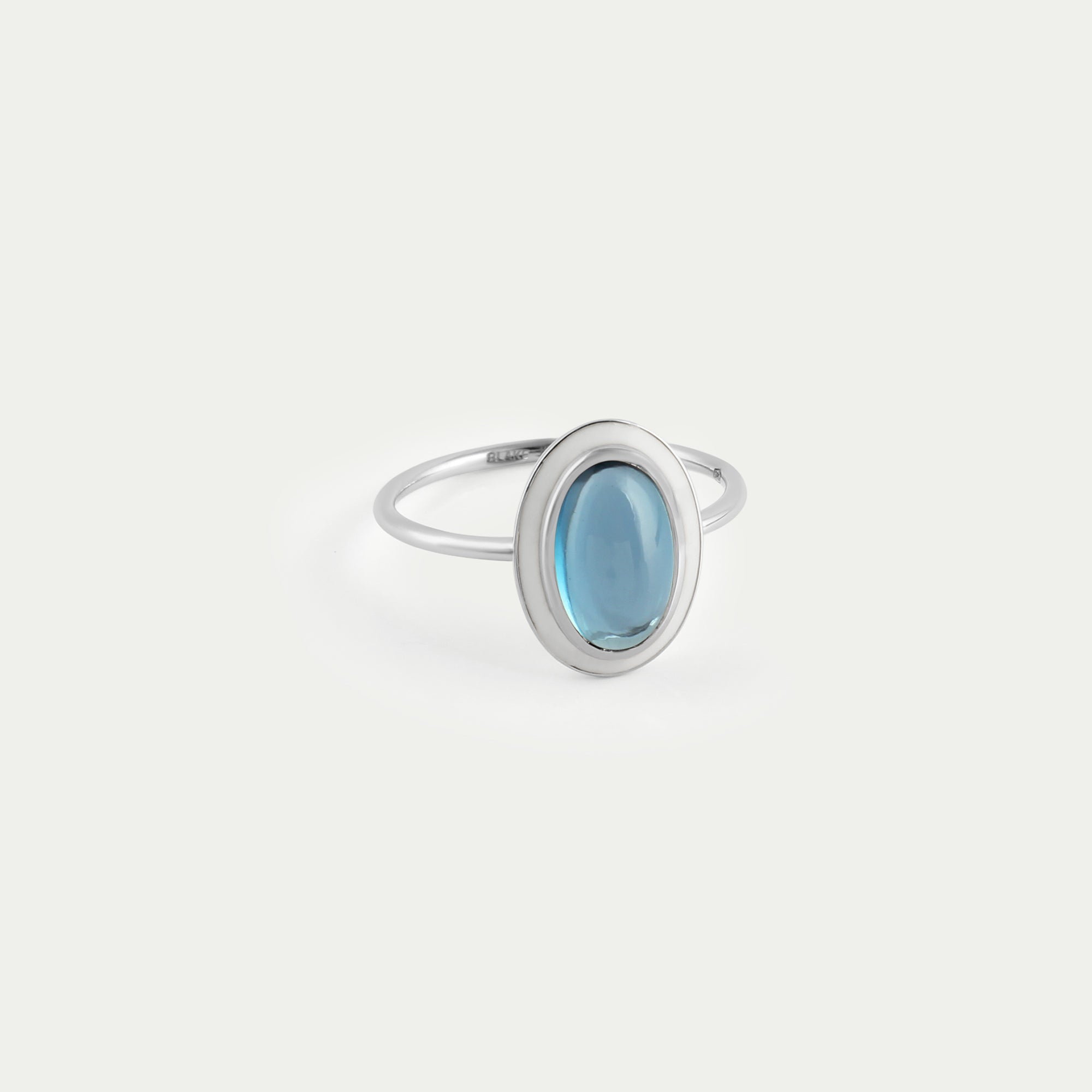 Neda ring blue topaz 14k white gold