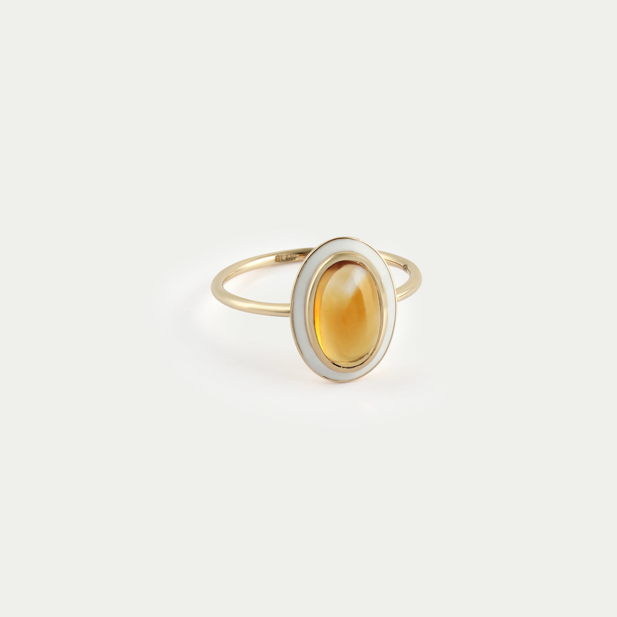 Neda ring yellow topaz 14k yellow gold