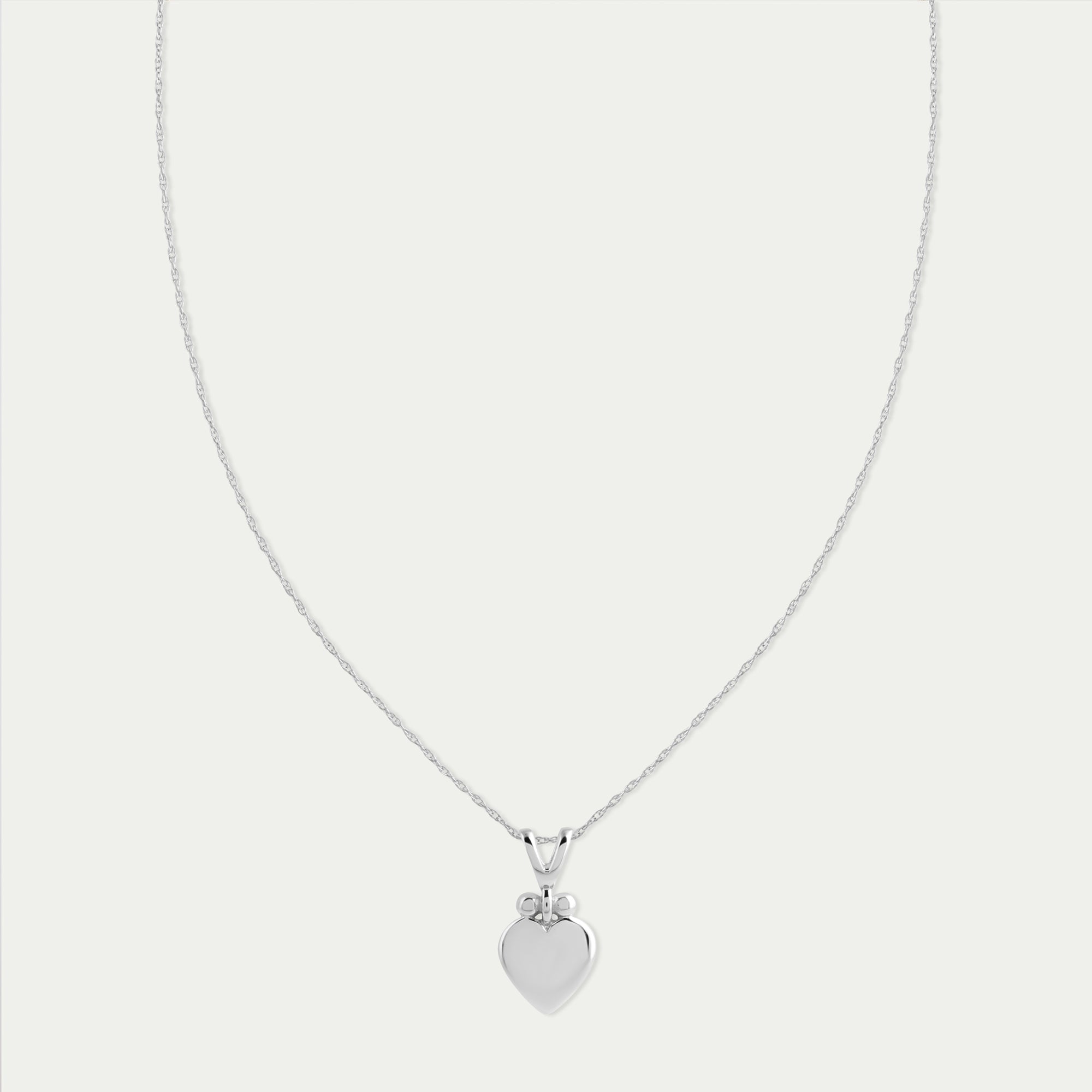 Damia Heart Pendant - 14k White Gold