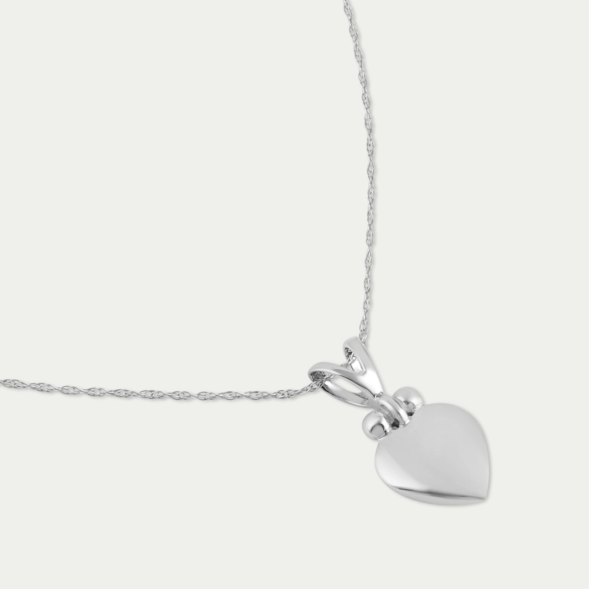 Damia Heart Pendant - 14k White Gold