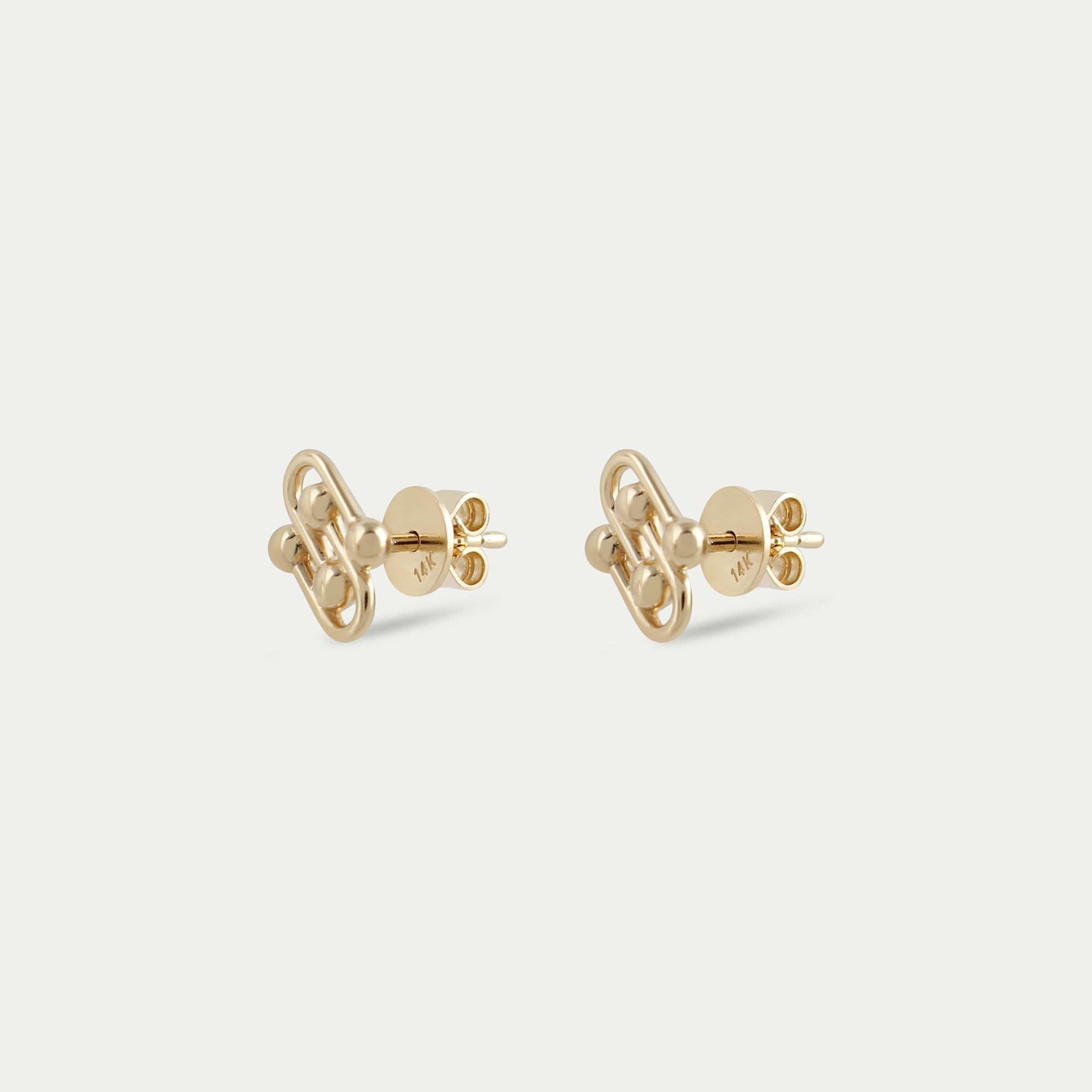 Petite Damia Stud Earrings 14k Gold