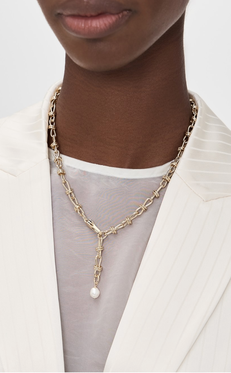 Tyla Love Knot Necklace Gold