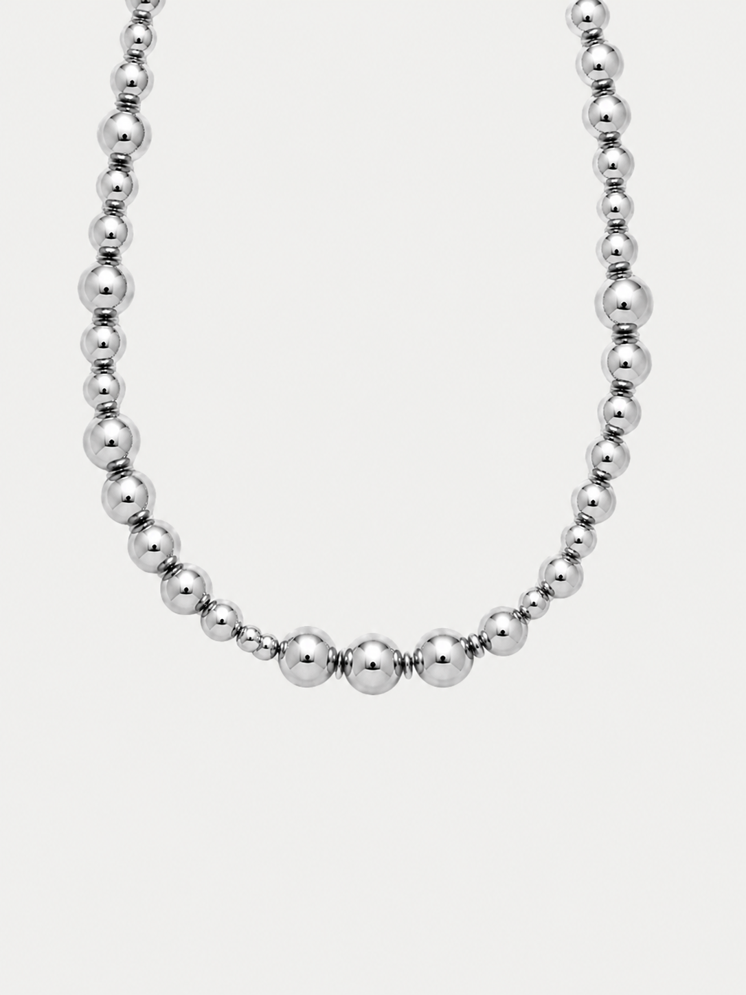 Alma Modern Orb Necklace - Silver (06/15 Delivery)