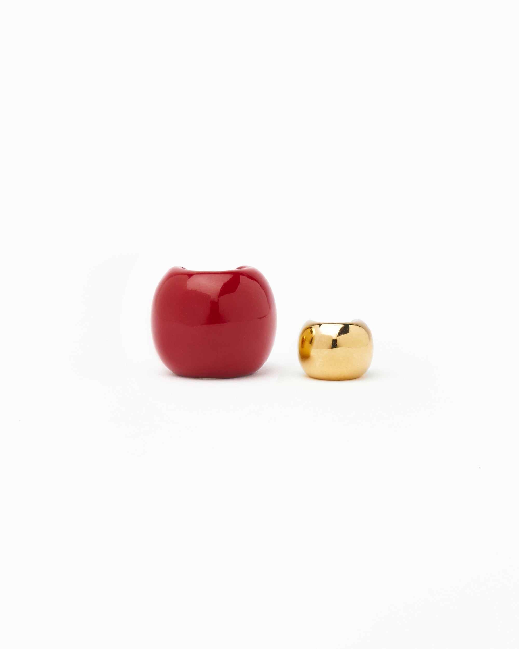 Enamel  Ear Cuff - Red Dahlia
