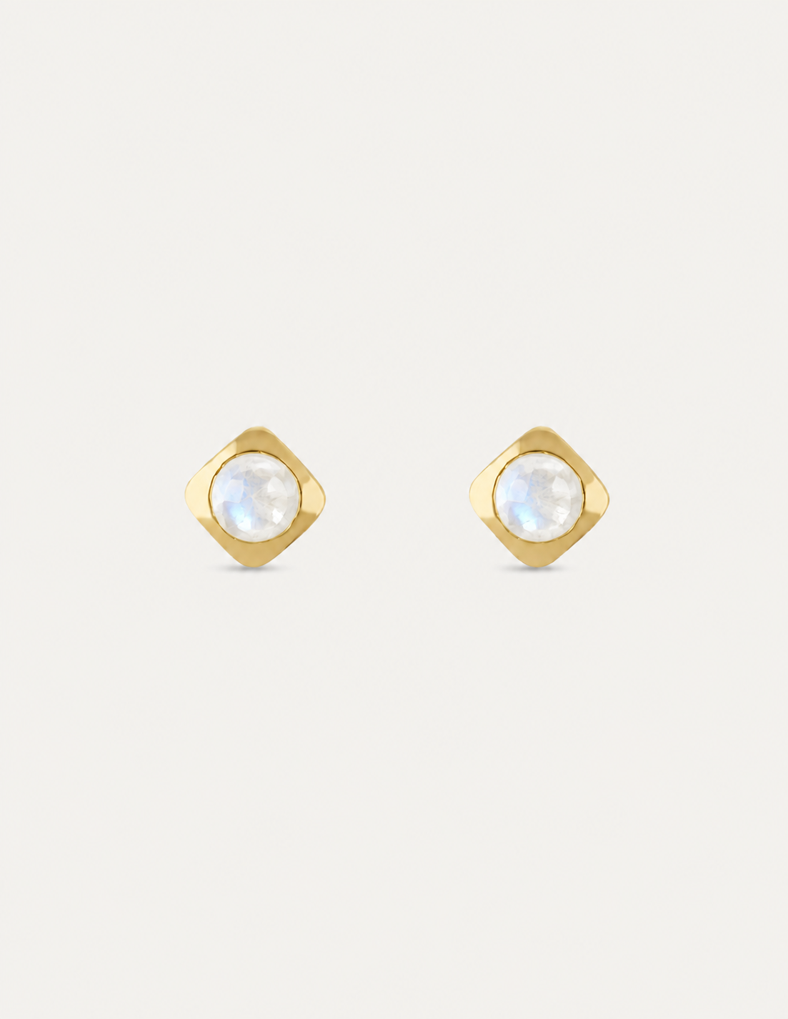 Deco Studs Gold - Moonstone