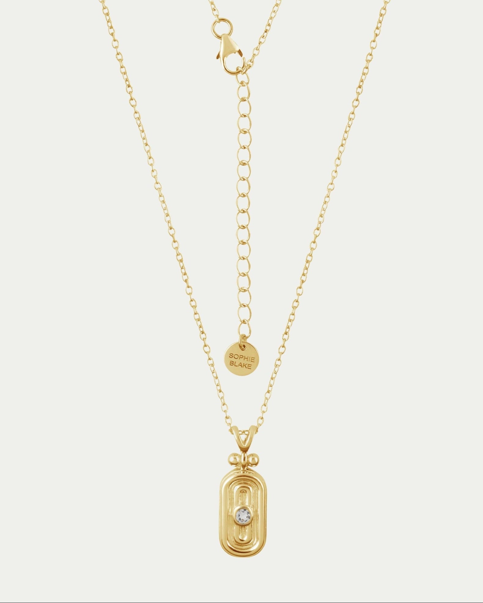 Louis Pendant - White Topaz