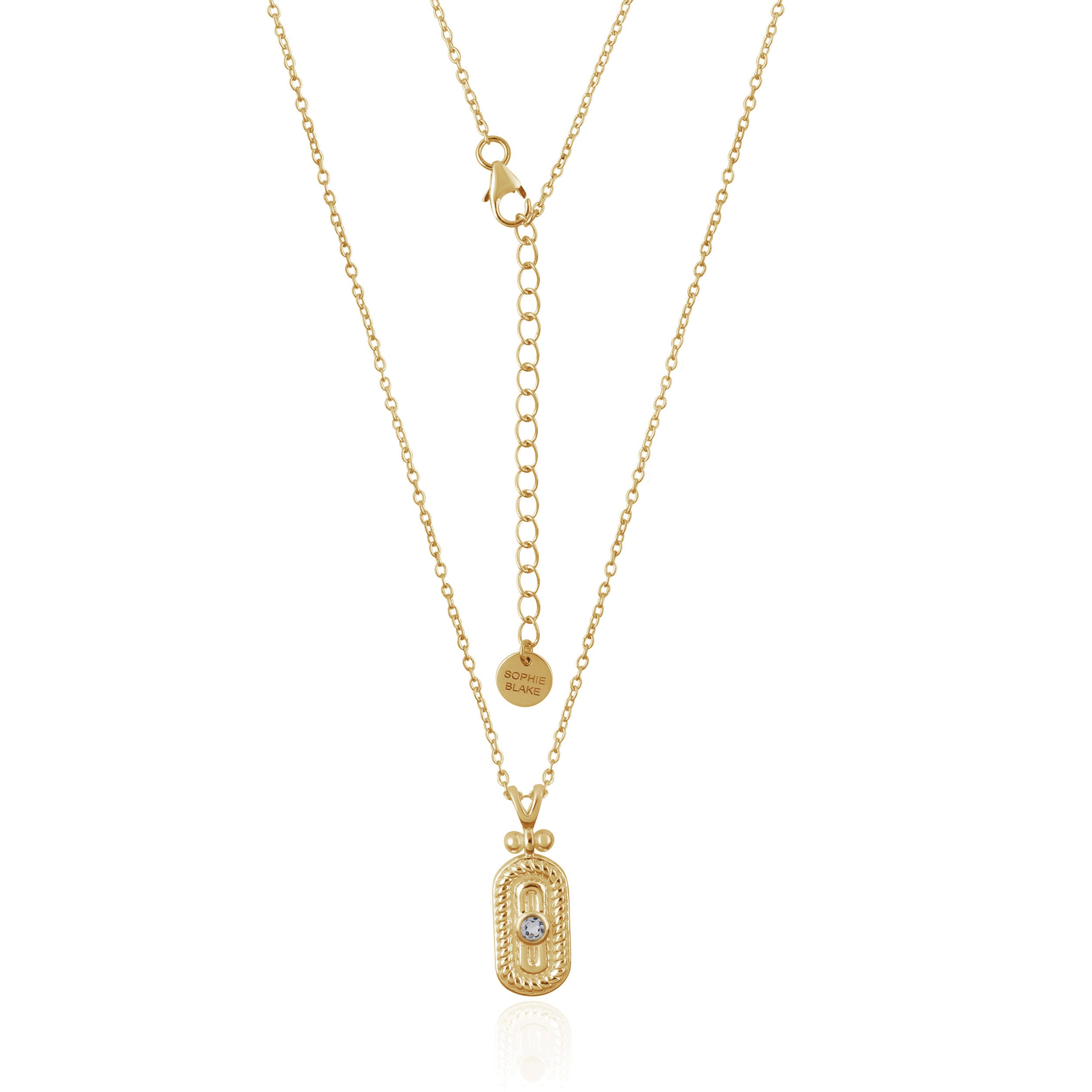 Greta Pendant - White Topaz