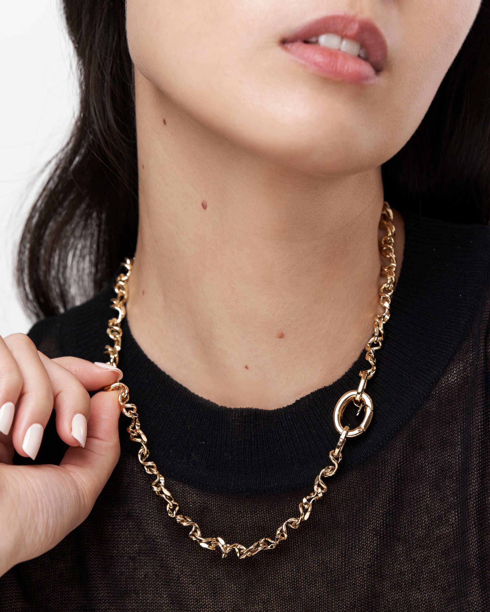 LAUREN RUBINSKI Large 14-karat gold necklace | NET-A-PORTER