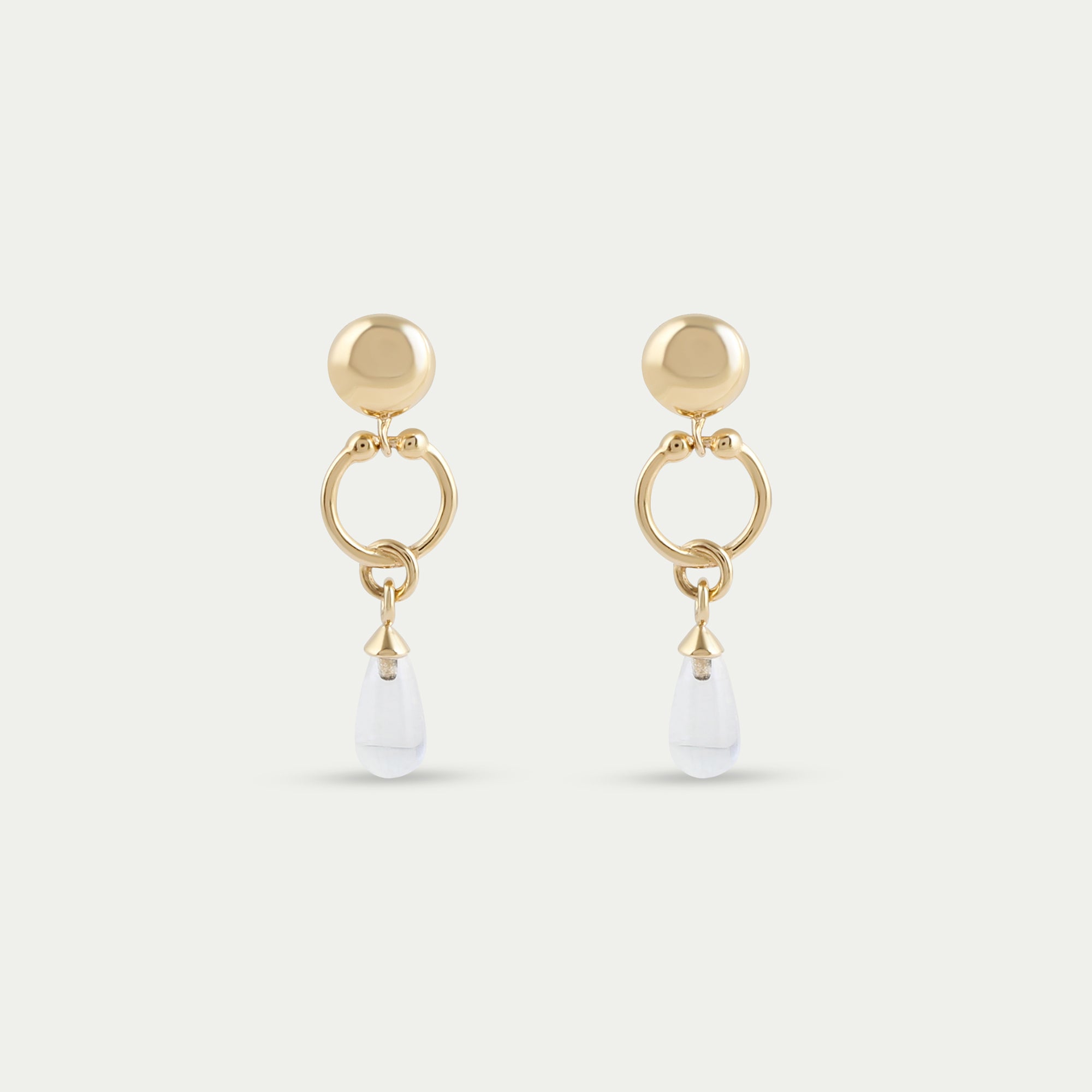 Claire moonstone earrings - 14k Gold