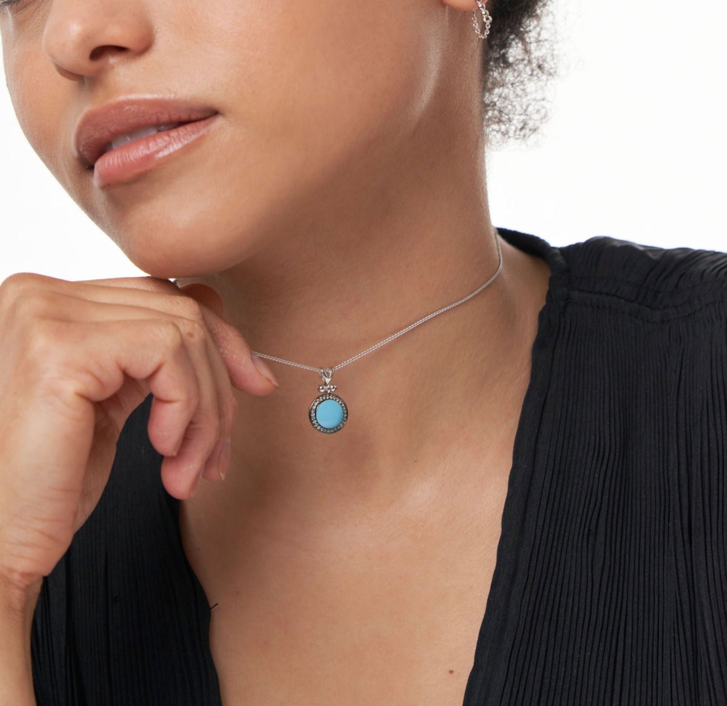 Katherine Necklace Blue Topaz - Sterling Silver