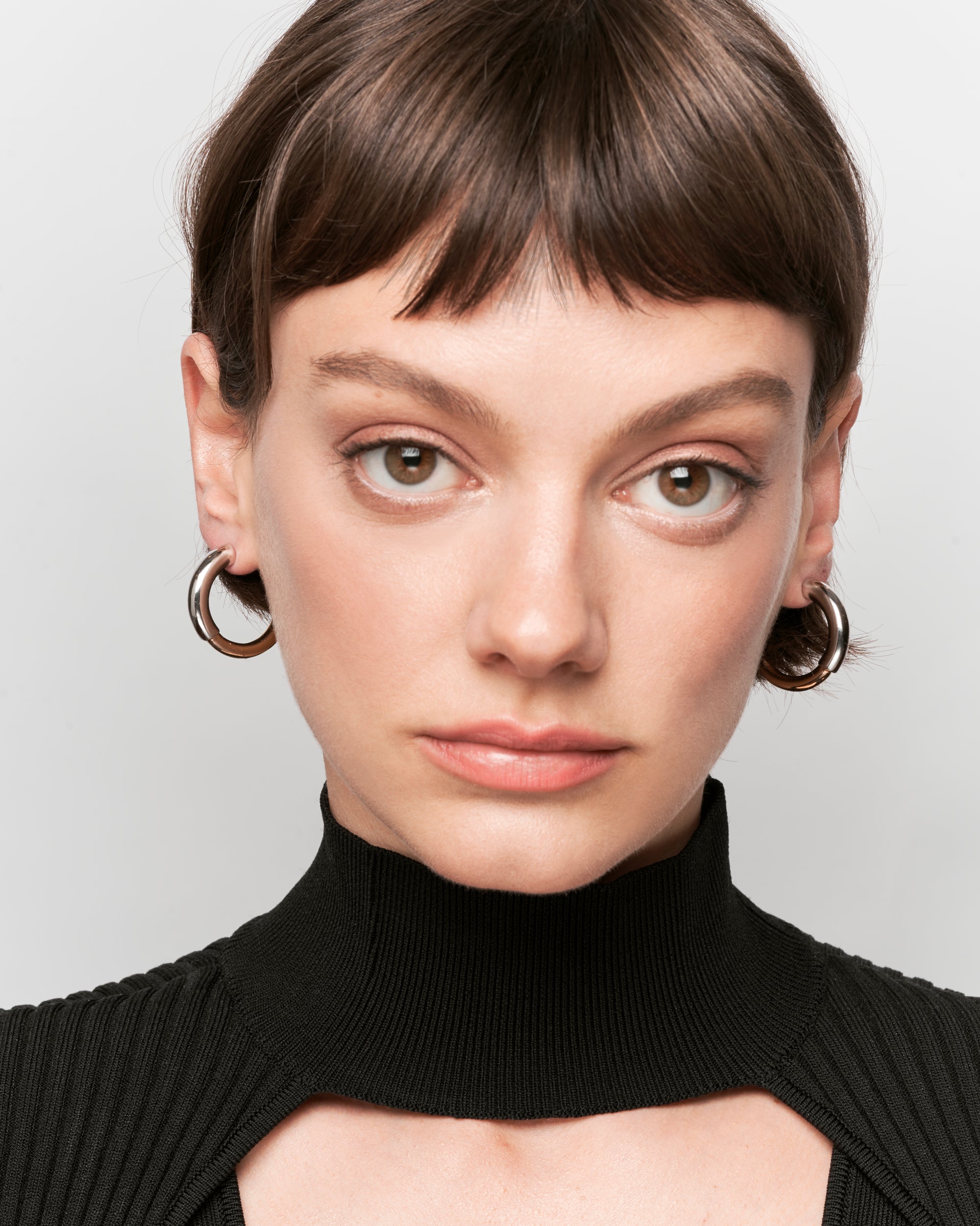 Small Maggie Hoops Silver