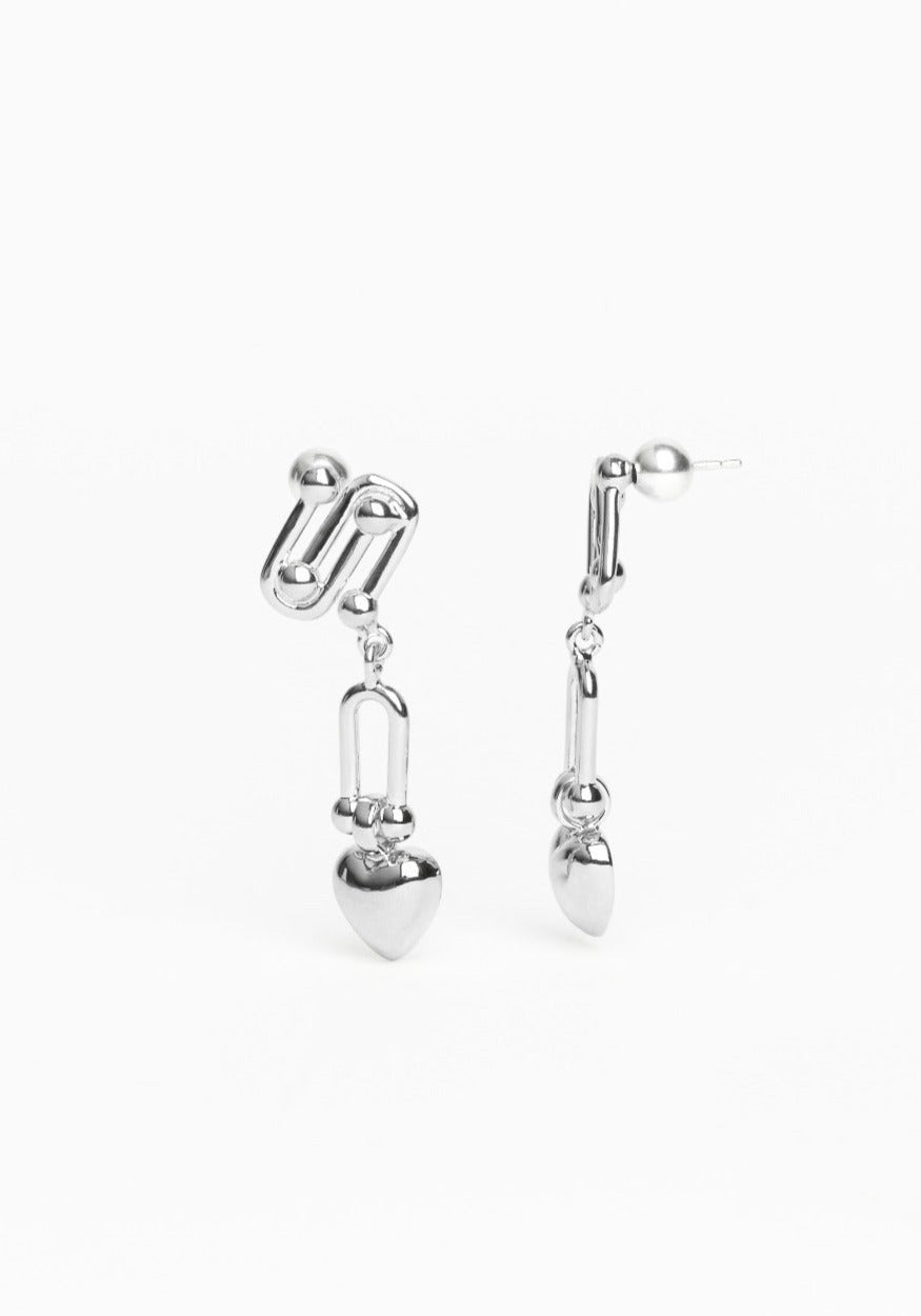 Damia Heart Earrings Silver