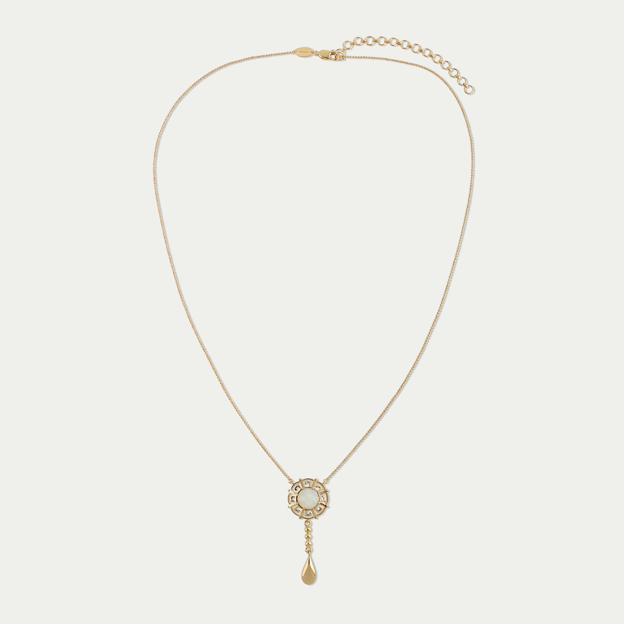 Xenia Necklace Opal 14k Yellow Gold