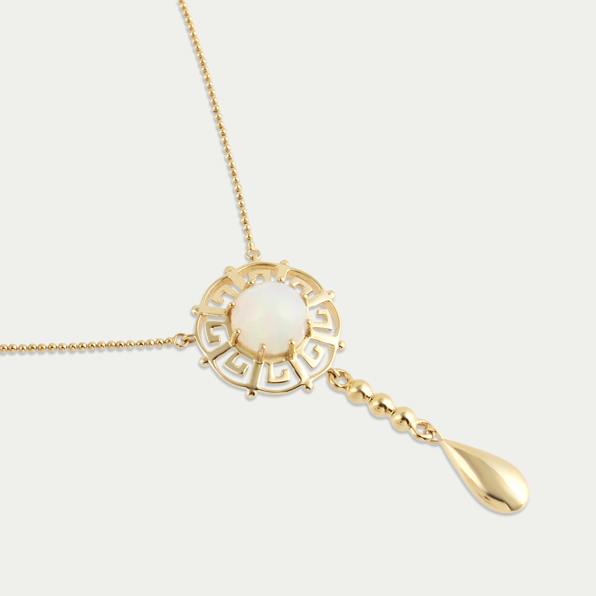 Xenia Necklace Opal 14k Yellow Gold