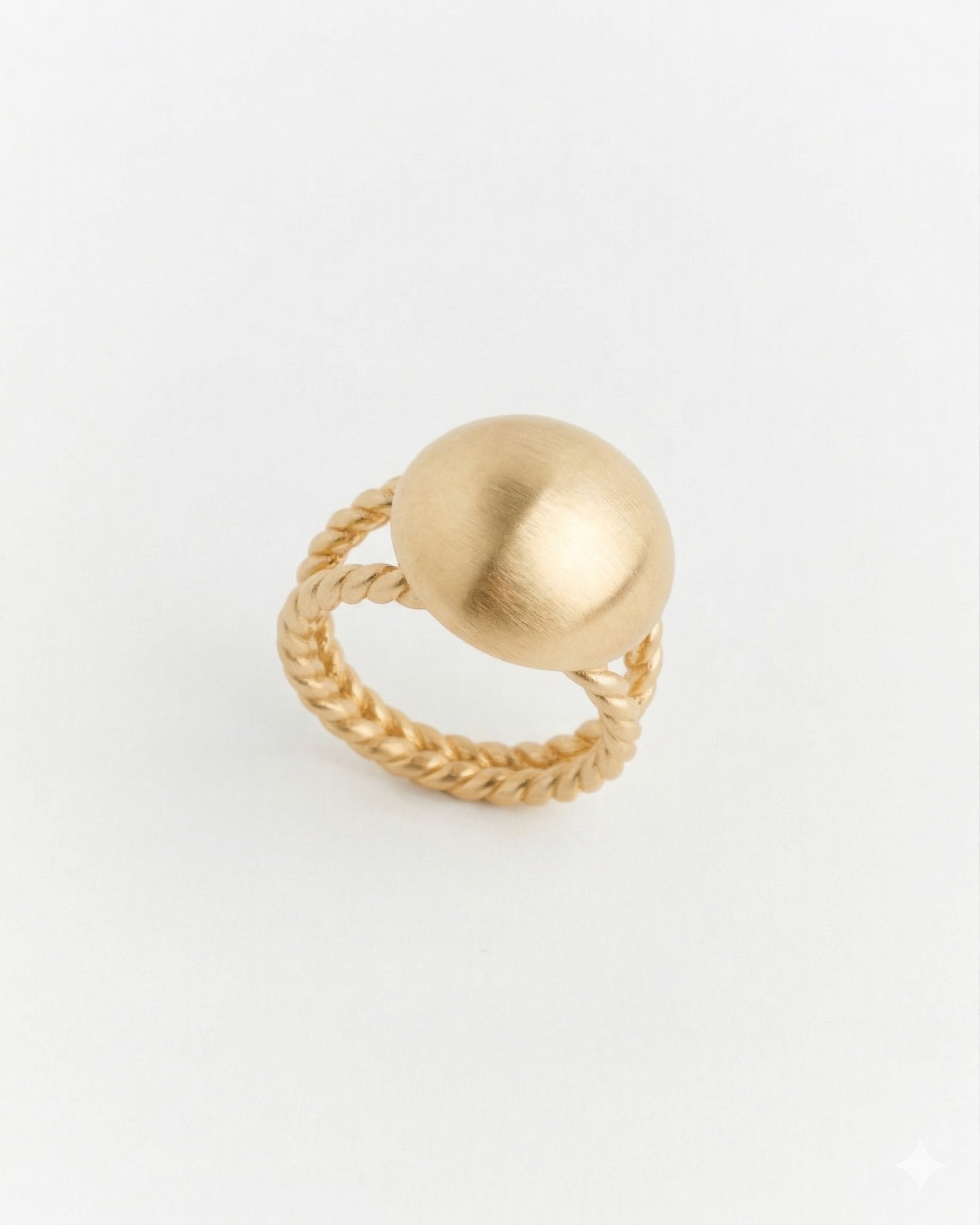 Zoe Dome Ring Brushed Gold