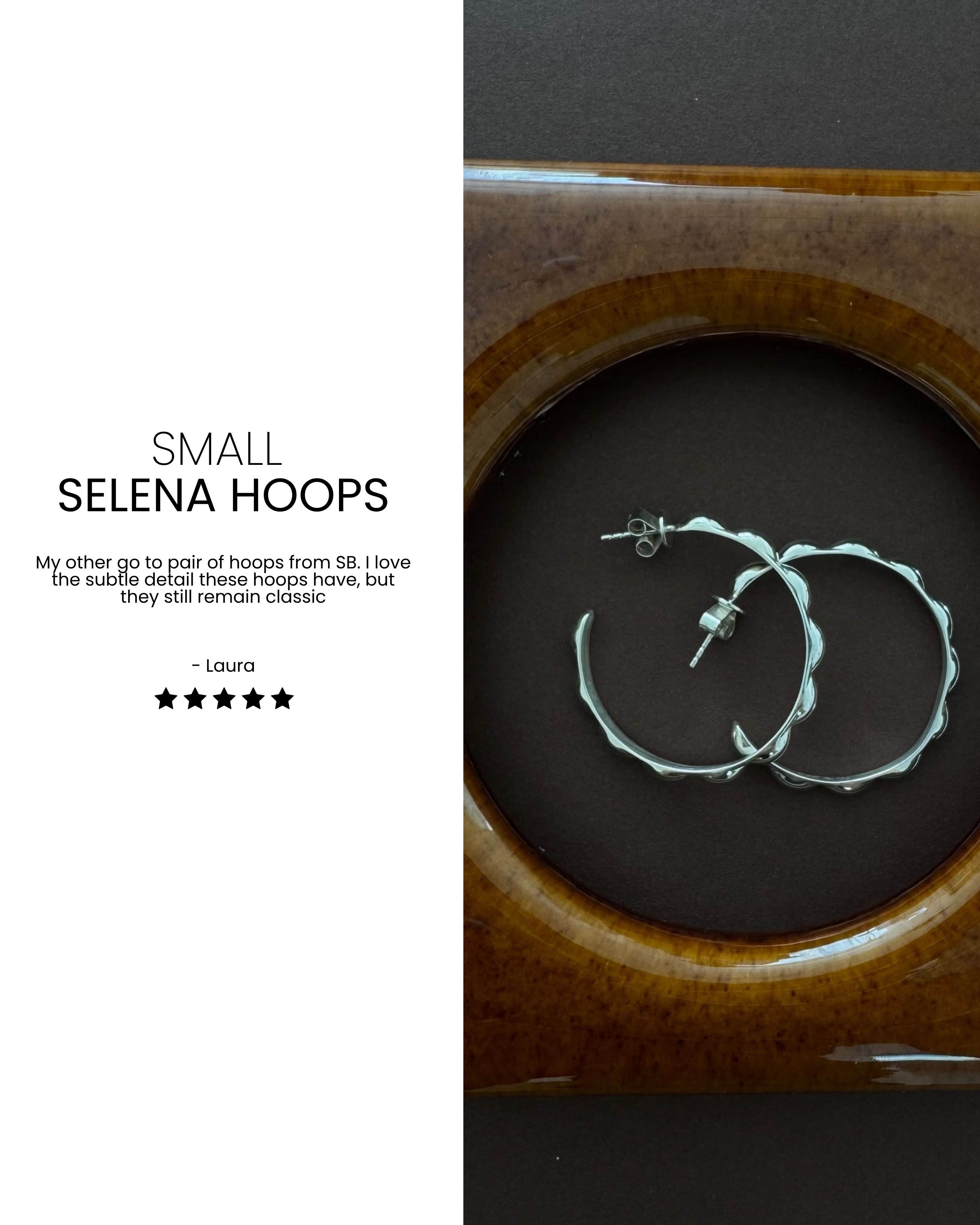 Selena Hoops - Silver (Small)