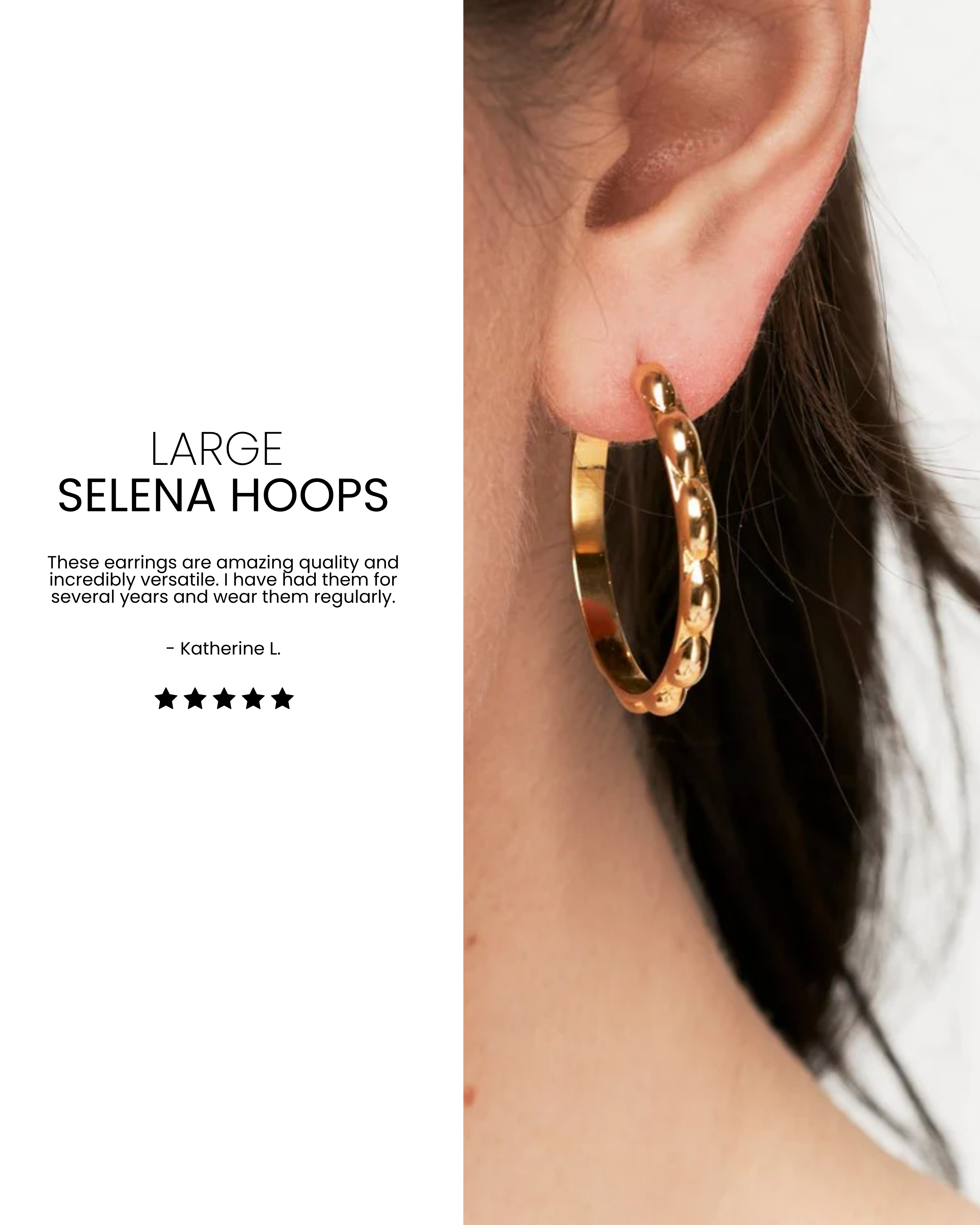 Selena Hoops - Golden (Large)