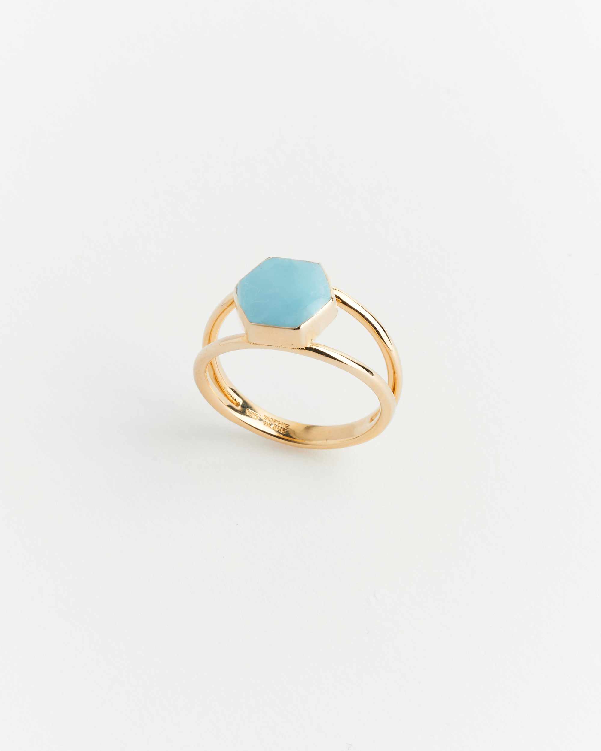 Elodie Ring Azure Blue Enamel