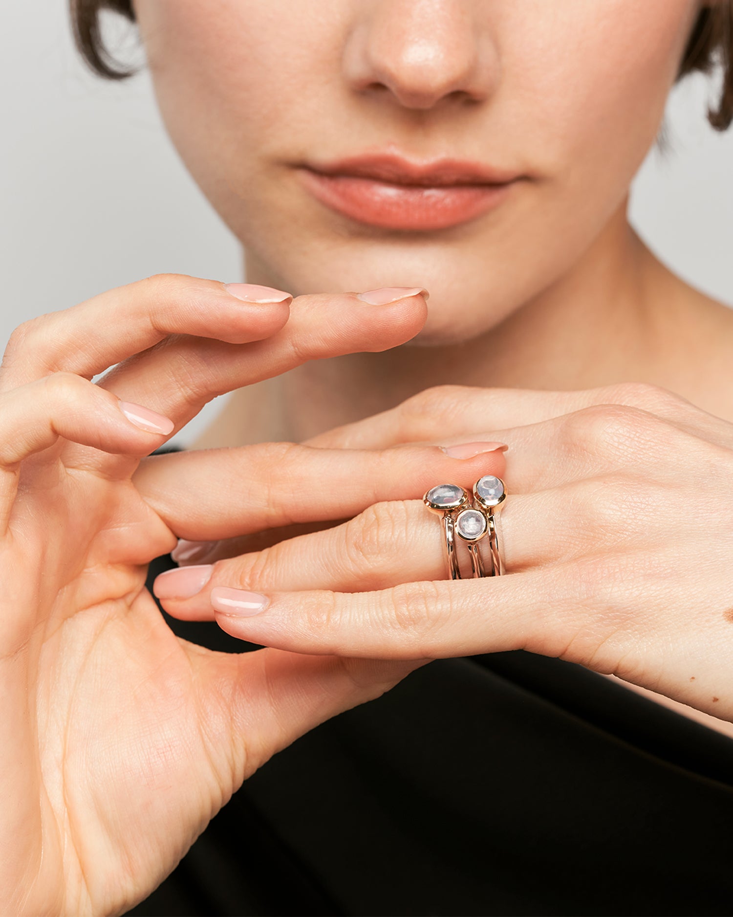 Trinity Ring Moonstone