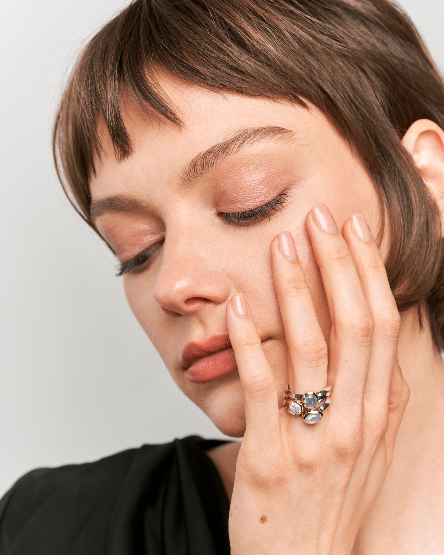 Trinity Ring Moonstone