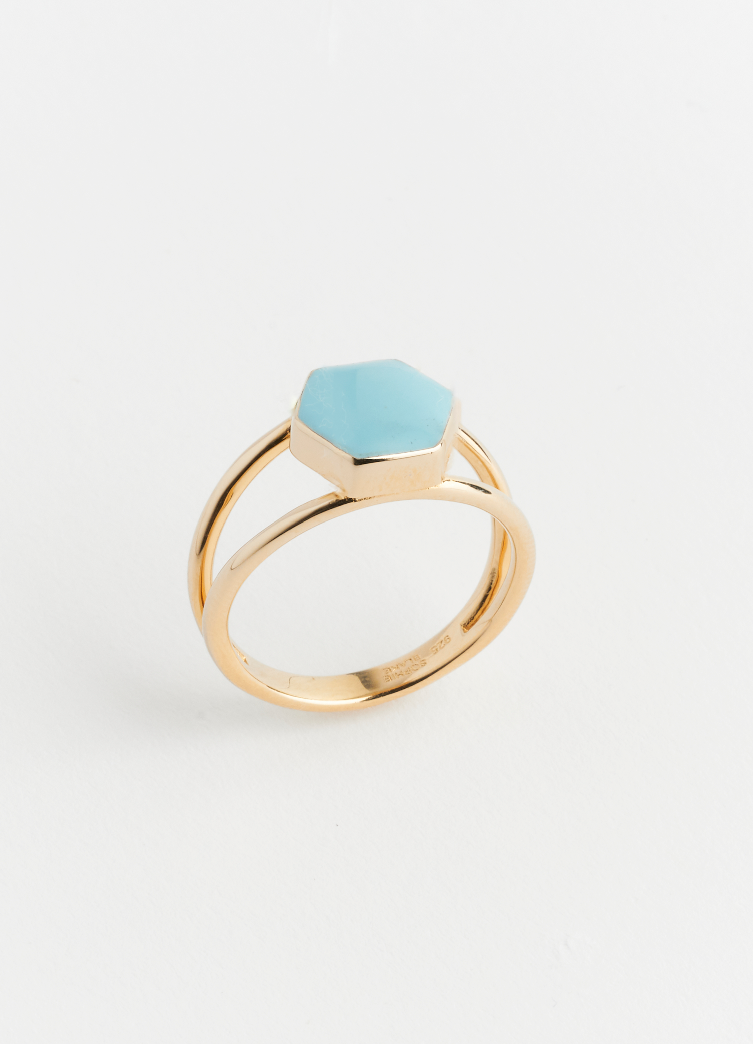 Elodie Ring Azure Blue Enamel