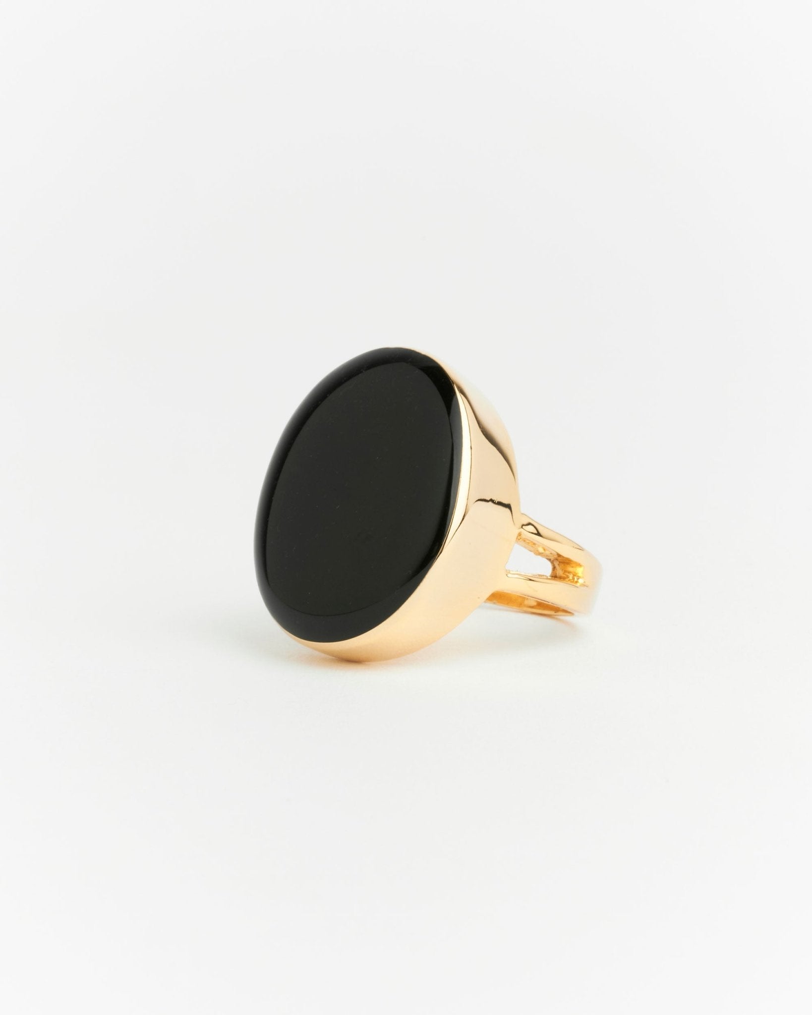 Adriana Ring - 14k Gold & Onyx Enamel - SOPHIE BLAKE NY