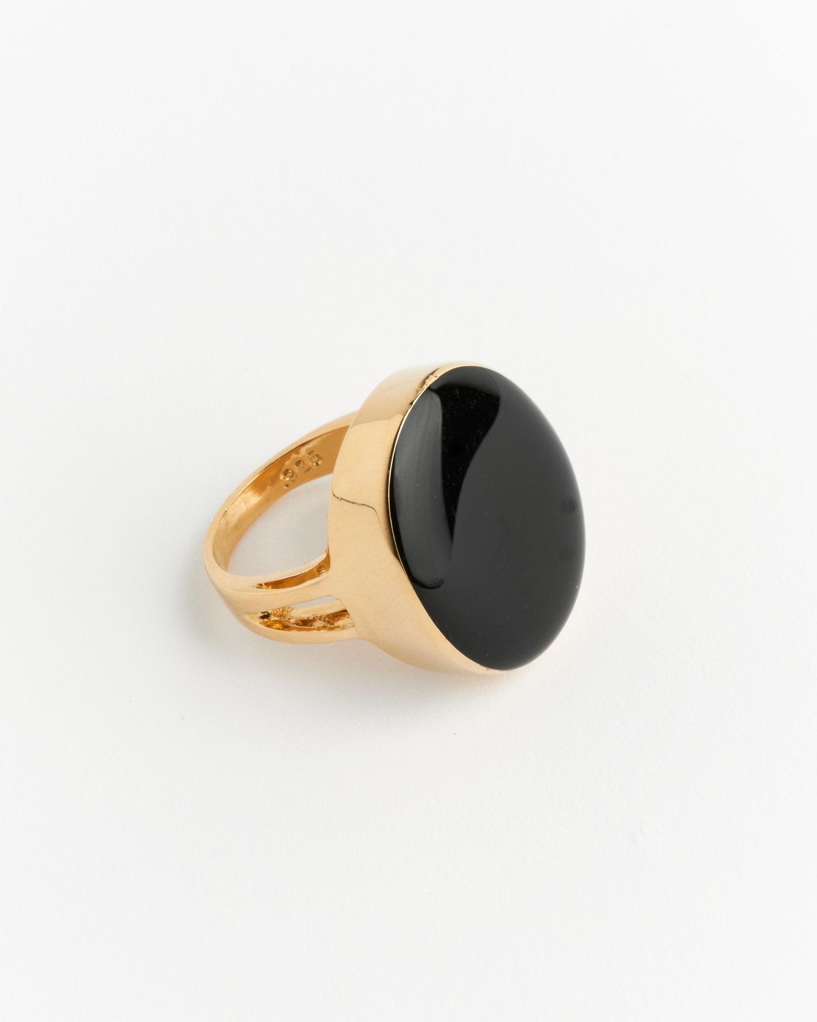 Adriana Ring - 14k Gold & Onyx Enamel - SOPHIE BLAKE NY