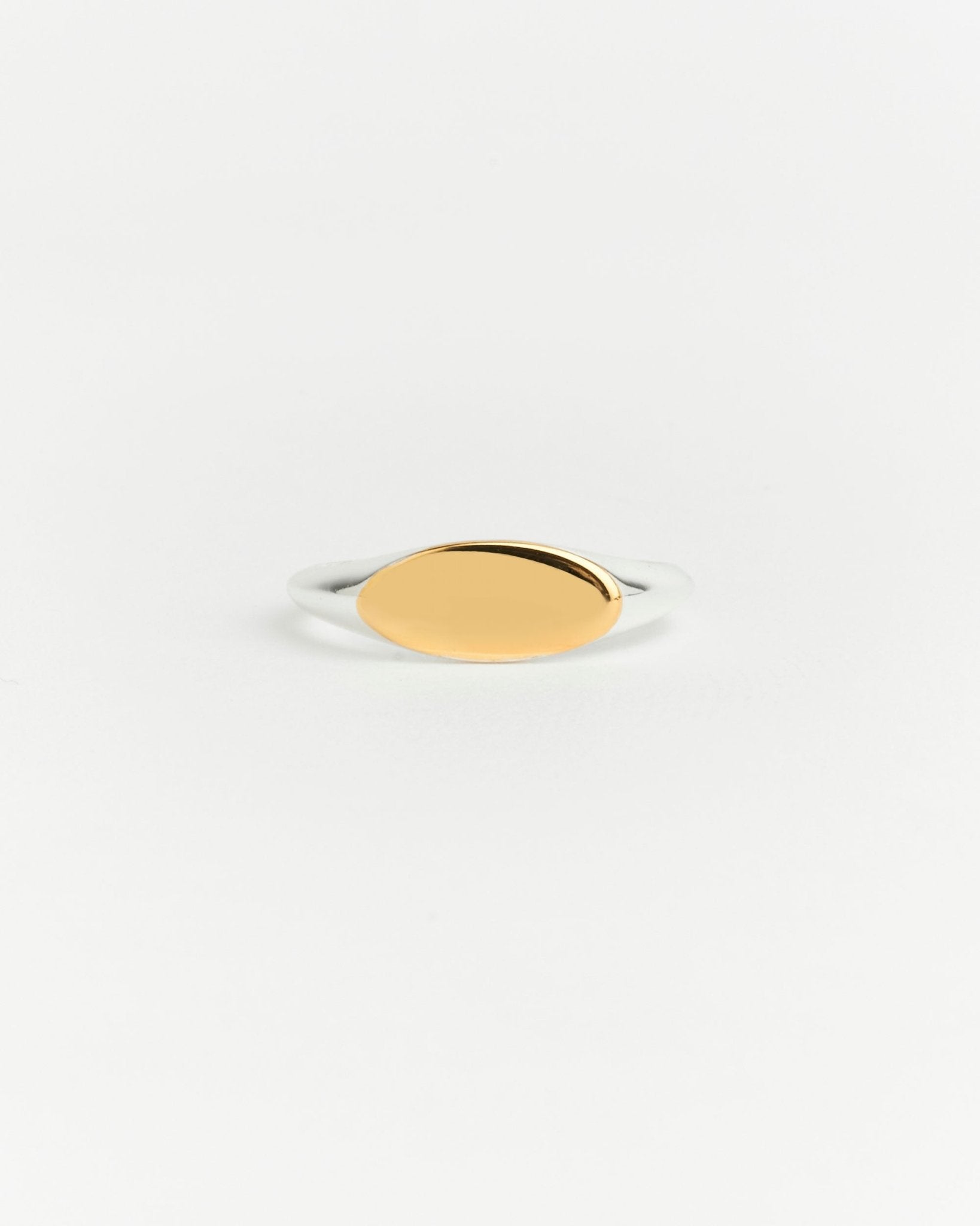 Jade Two-tone Ring - 925 Silver/14K Gold finish - SOPHIE BLAKE NY