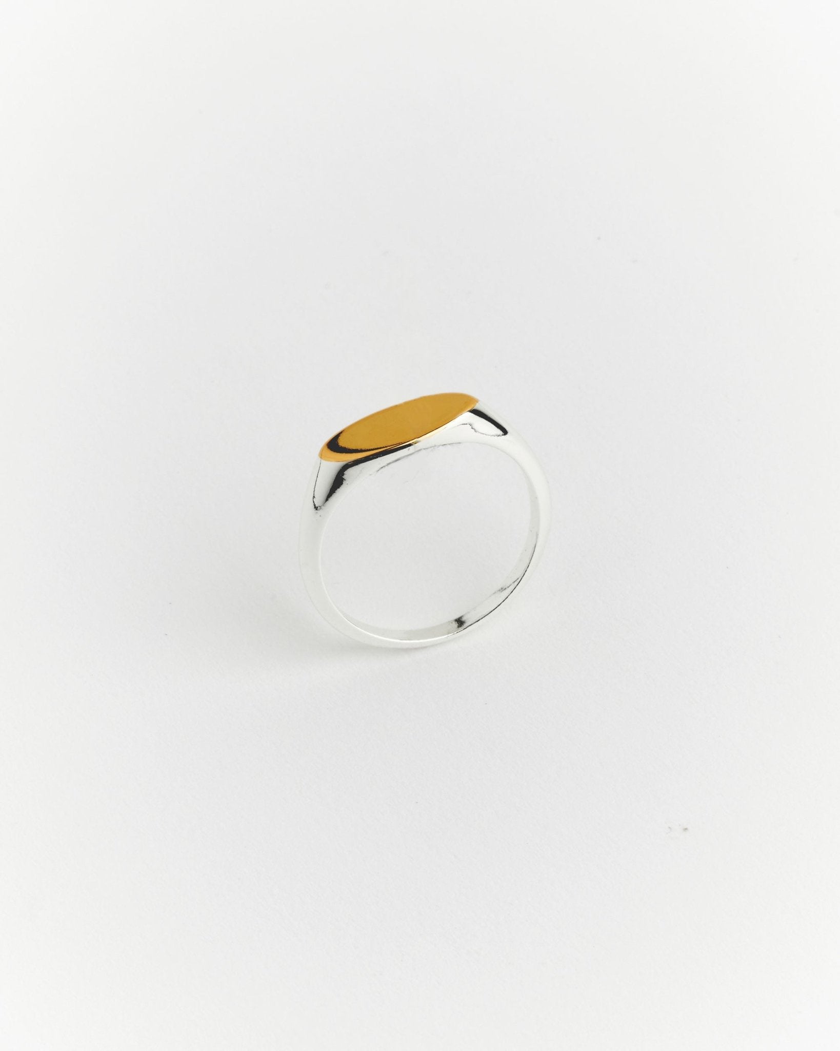 Jade Two-tone Ring - 925 Silver/14K Gold finish - SOPHIE BLAKE NY