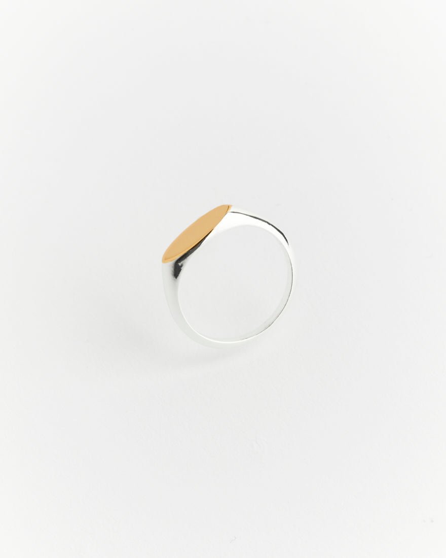 Jade Two-tone Ring - 925 Silver/14K Gold finish - SOPHIE BLAKE NY