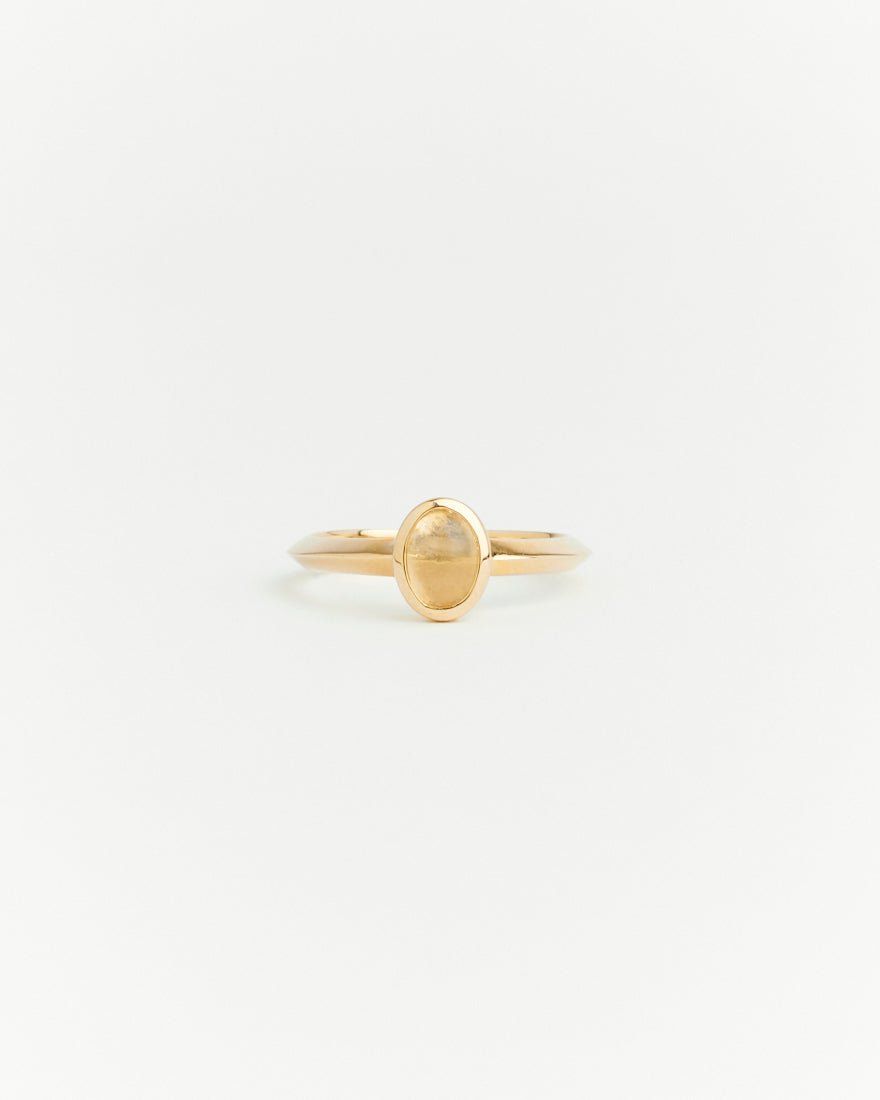 Trinity Ring Lemon Quartz - 925 Silver/ 14k Gold finish - SOPHIE BLAKE NY