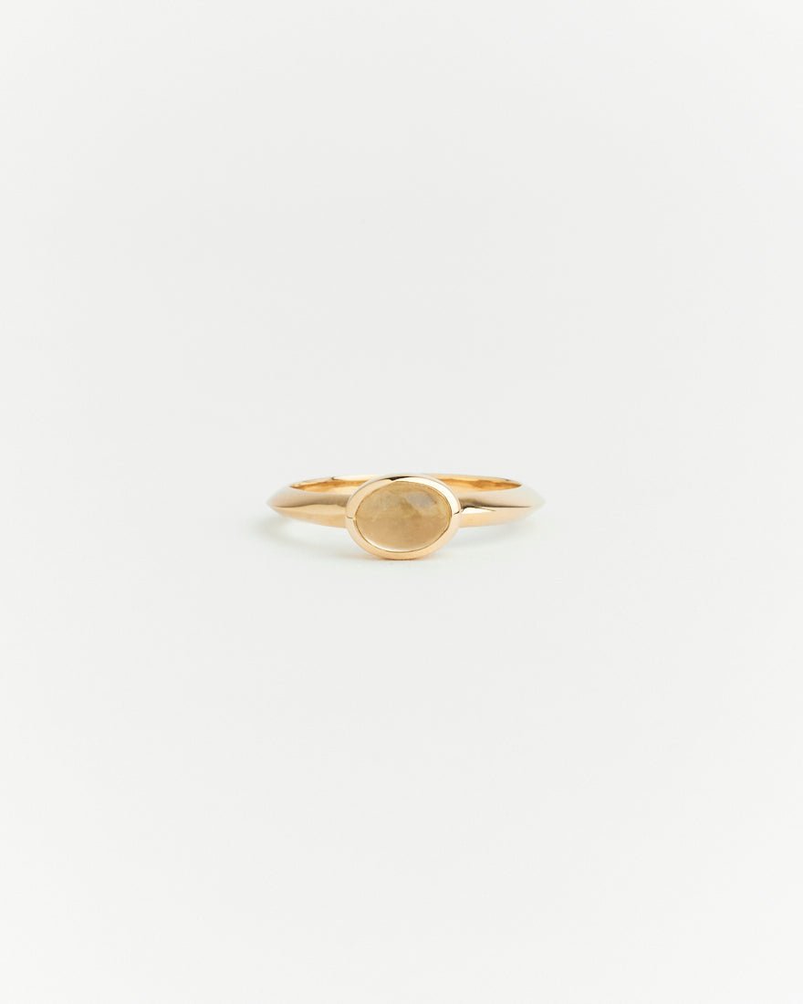 Trinity Ring Lemon Quartz - 925 Silver/ 14k Gold finish - SOPHIE BLAKE NY