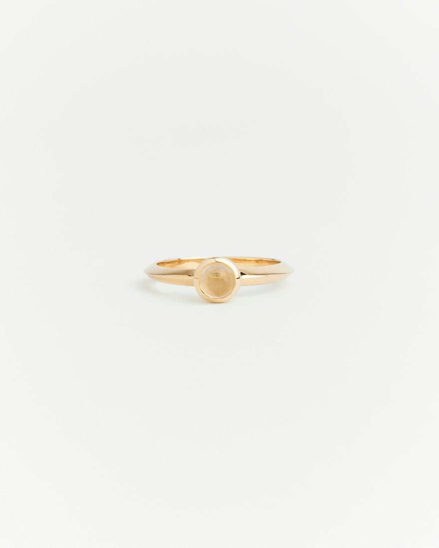 Trinity Ring Lemon Quartz - 925 Silver/ 14k Gold finish - SOPHIE BLAKE NY